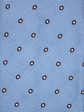 BRIGITTE 3-fold blue jacquard silk tie